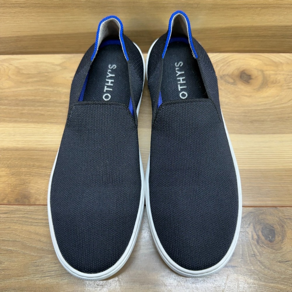 Rothys The Slip On Sneaker Womens 9 Black Casual Everyday Walking Modern